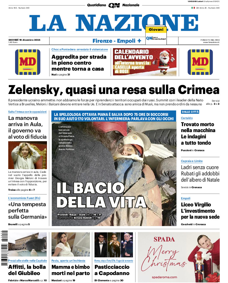 Prima-pagina-la nazione-edizione-di-oggi-20241219